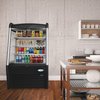 Koolmore 36" Open Air Merchandiser Grab and Go Refrigerator with LED Lighting and Night Curtain CDAU-13C